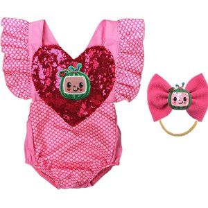 Cocomelon Dress Outfit Coco Melon Romper Clothes Jumpsuit Baby Clothes